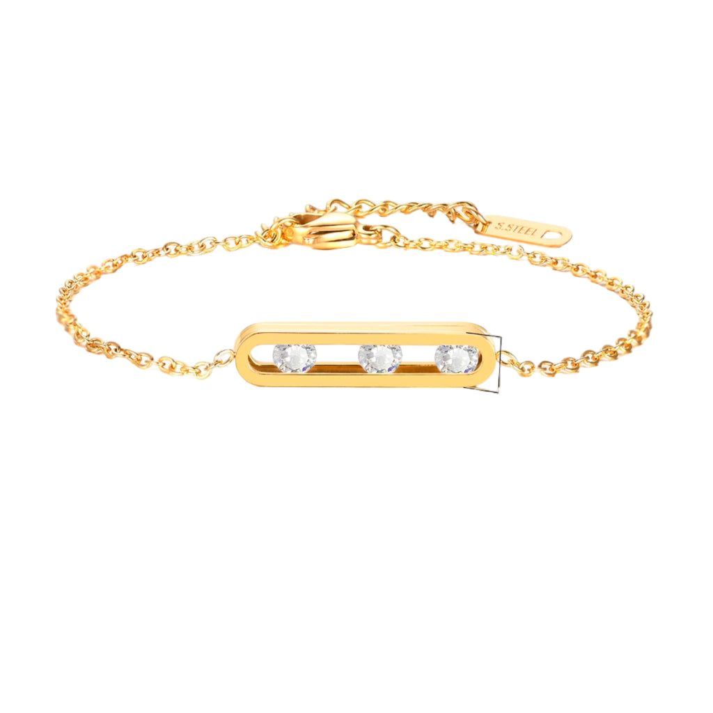 Luna Grace Bracelet – Minimalist Cubic Zirconia Chain