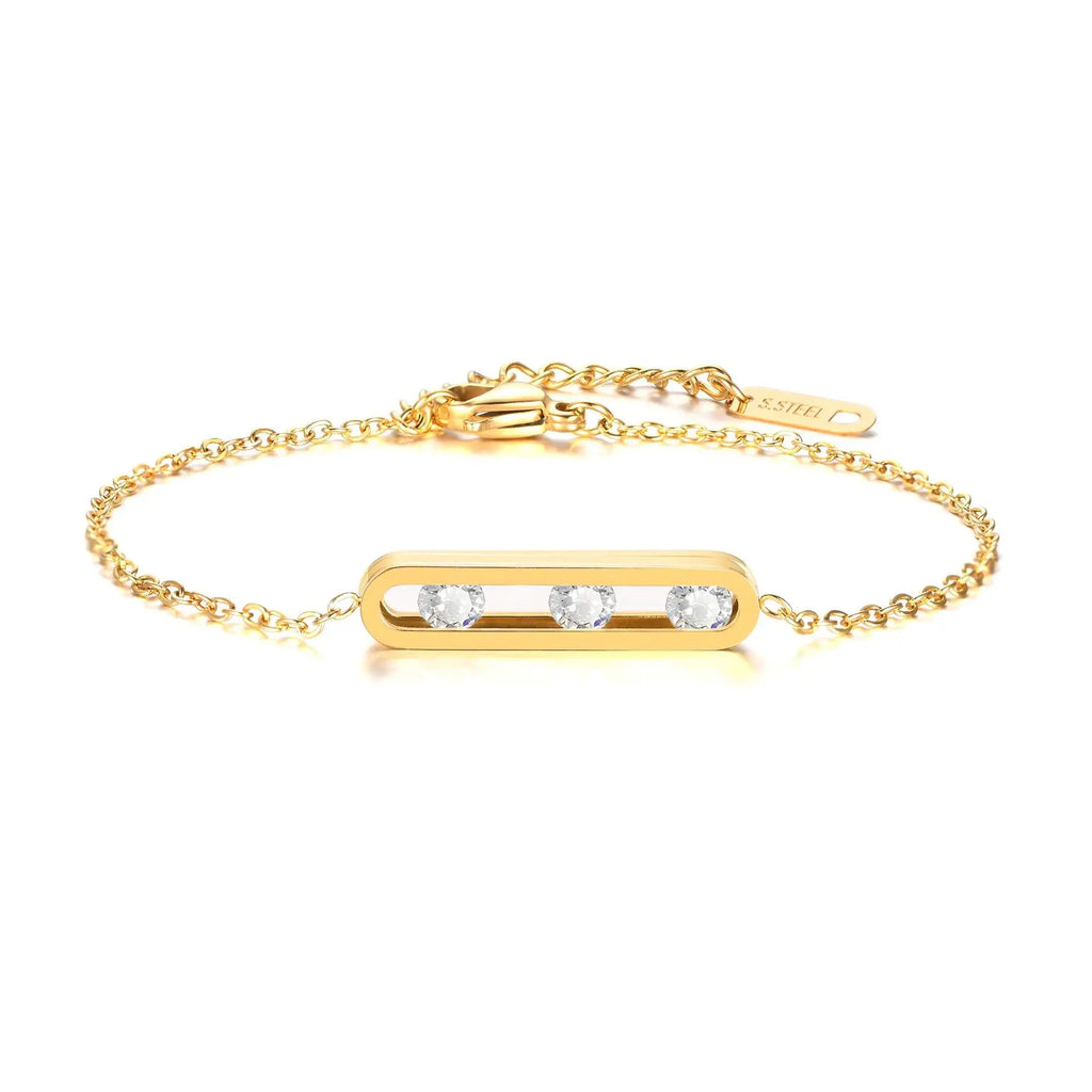 Luna Grace Bracelet – Minimalist Cubic Zirconia Chain