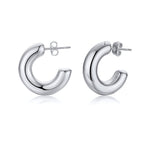 Aurora Bold Hoops – Stainless Steel Minimalist Earrings