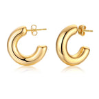 Aurora Bold Hoops – Stainless Steel Minimalist Earrings