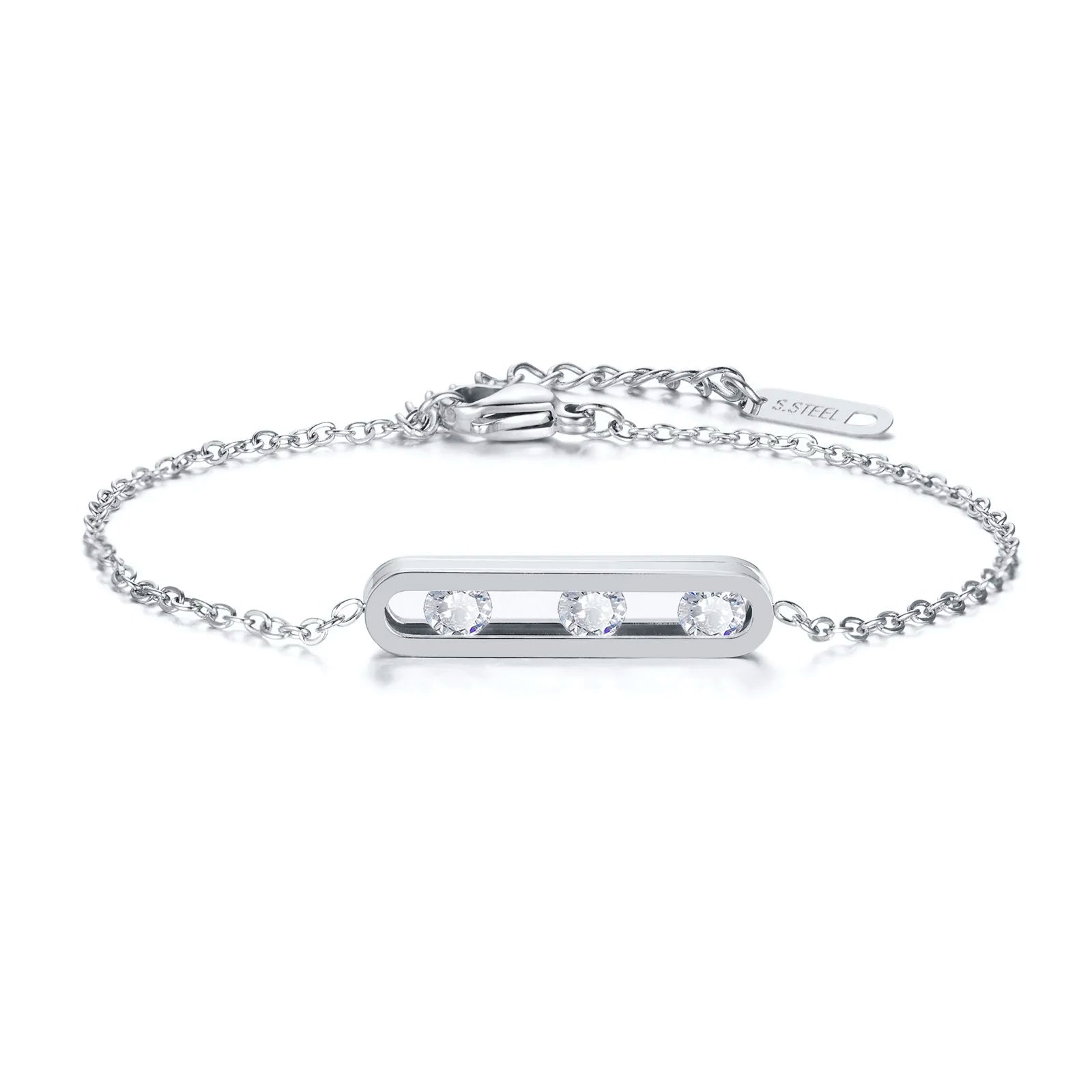 Luna Grace Bracelet – Minimalist Cubic Zirconia Chain