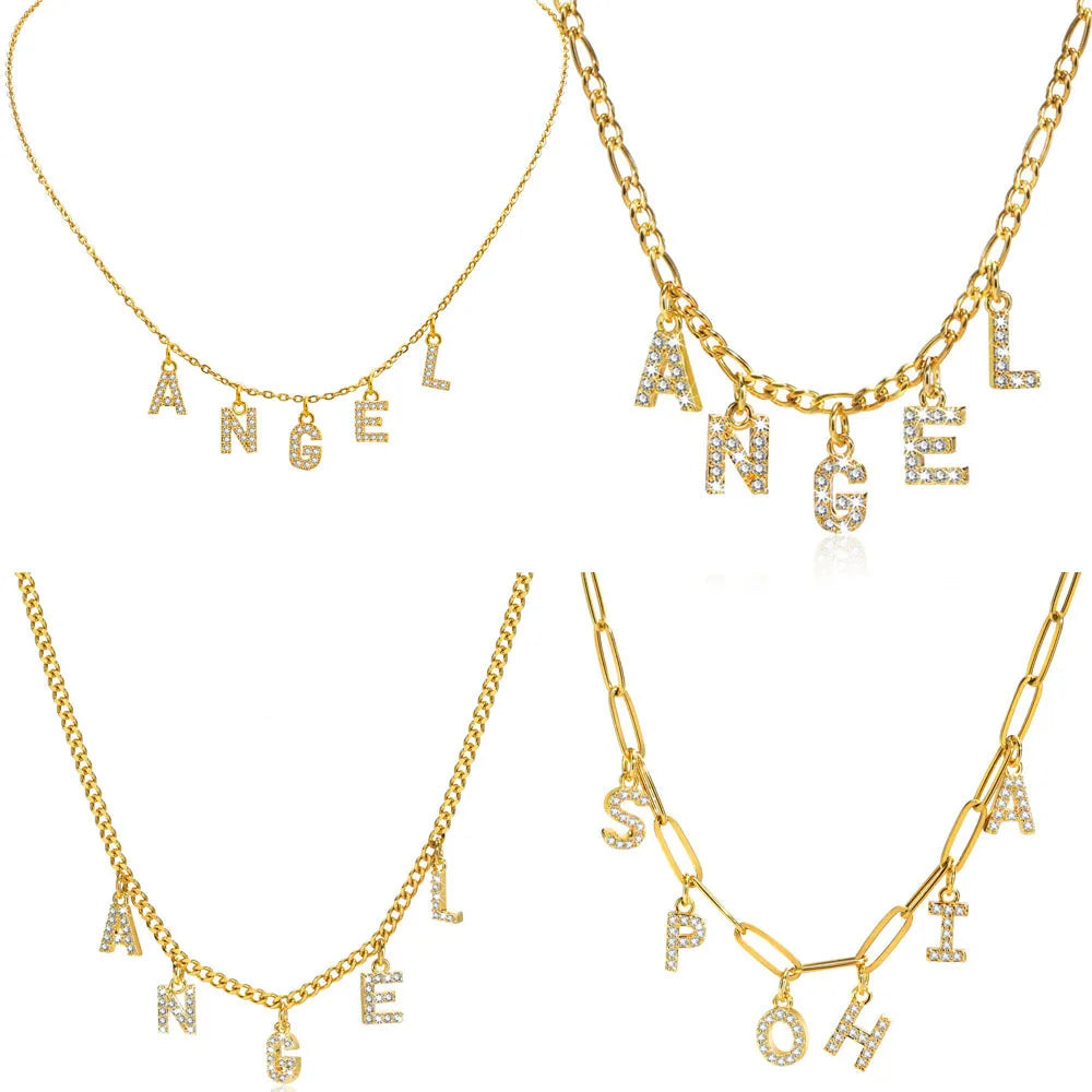 Personalized Initial Name Necklace – Elegant Letter Pendant