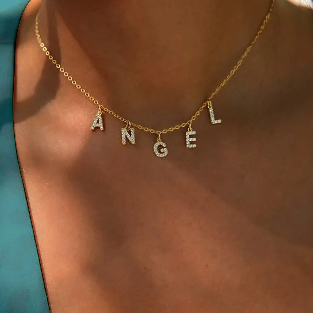 Personalized Initial Name Necklace – Elegant Letter Pendant