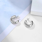 Aurora Bold Hoops – Stainless Steel Minimalist Earrings