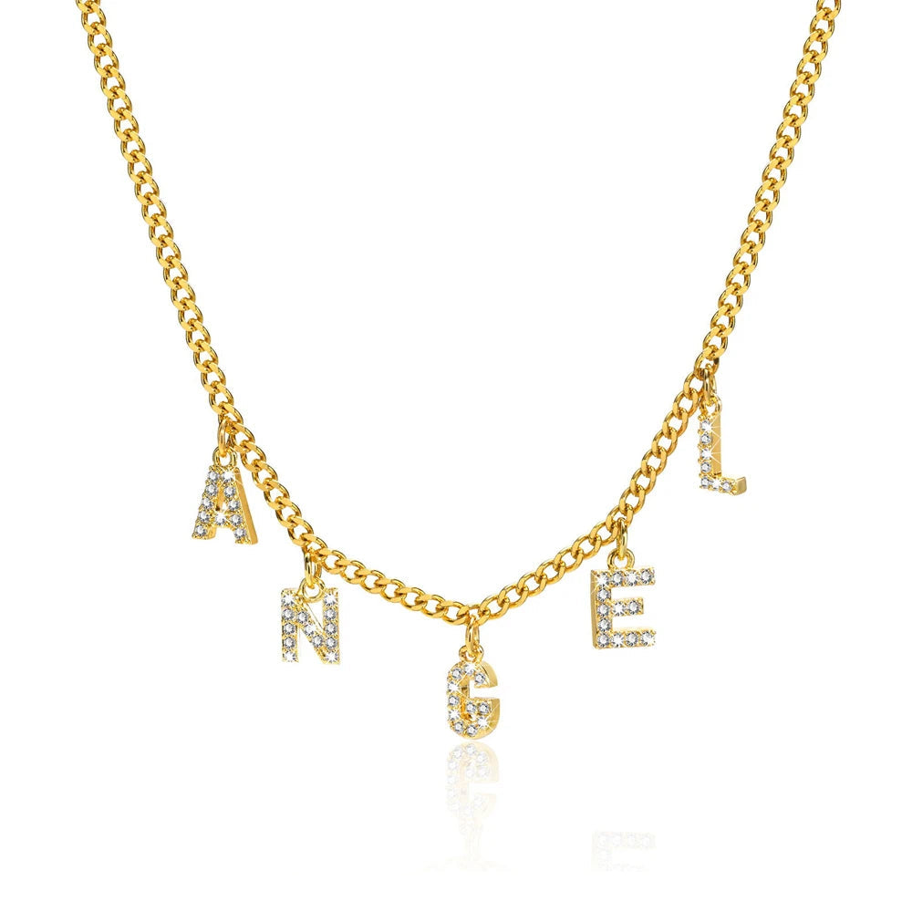 Personalized Initial Name Necklace – Elegant Letter Pendant